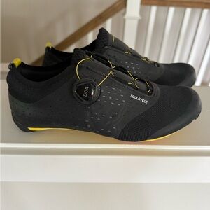 Women’s SoulCycle Black Cycling Shoes with Yellow Detail